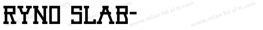 ryno slab字体转换